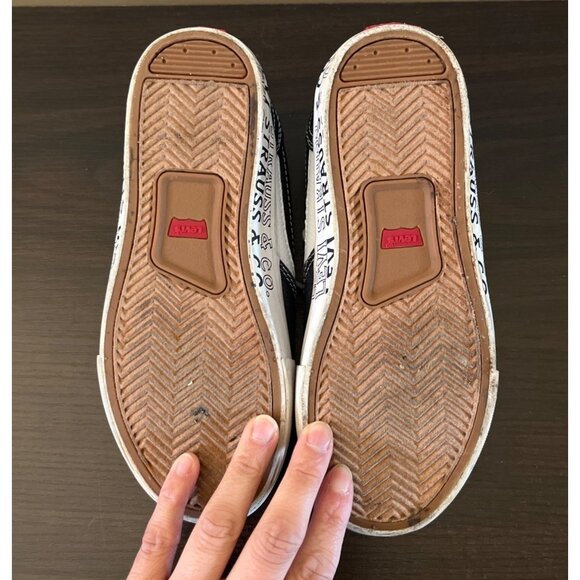 Levi's Boys Size 1 Blue White Colorblock Lace Up Sneakers Shoes Round Toe - Picture 6 of 6